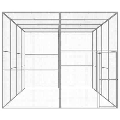 vidaXL Cat Cage | Silver | Galvanised Steel | 6 x 3 x 2.5 m | Durable | Cages