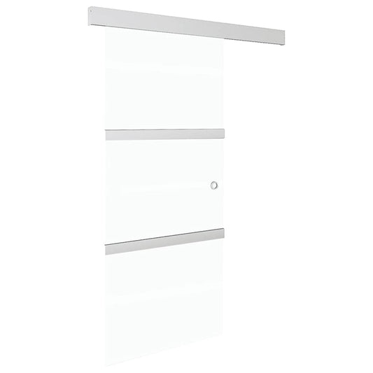 288053 vidaXL Sliding Door ESG Glass and Aluminium 90x212 cm Silver