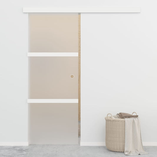 288055 vidaXL Sliding Door with Soft Stops ESG Glass and Aluminium 76x205 cm