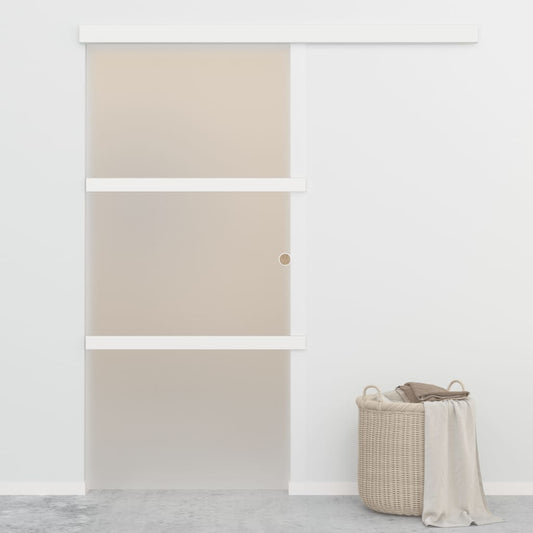 288056 vidaXL Sliding Door with Soft Stops ESG Glass and Aluminium 90x205 cm