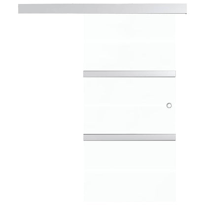 vidaXL Sliding Door ESG Glass and Aluminium 76x212 cm Silver