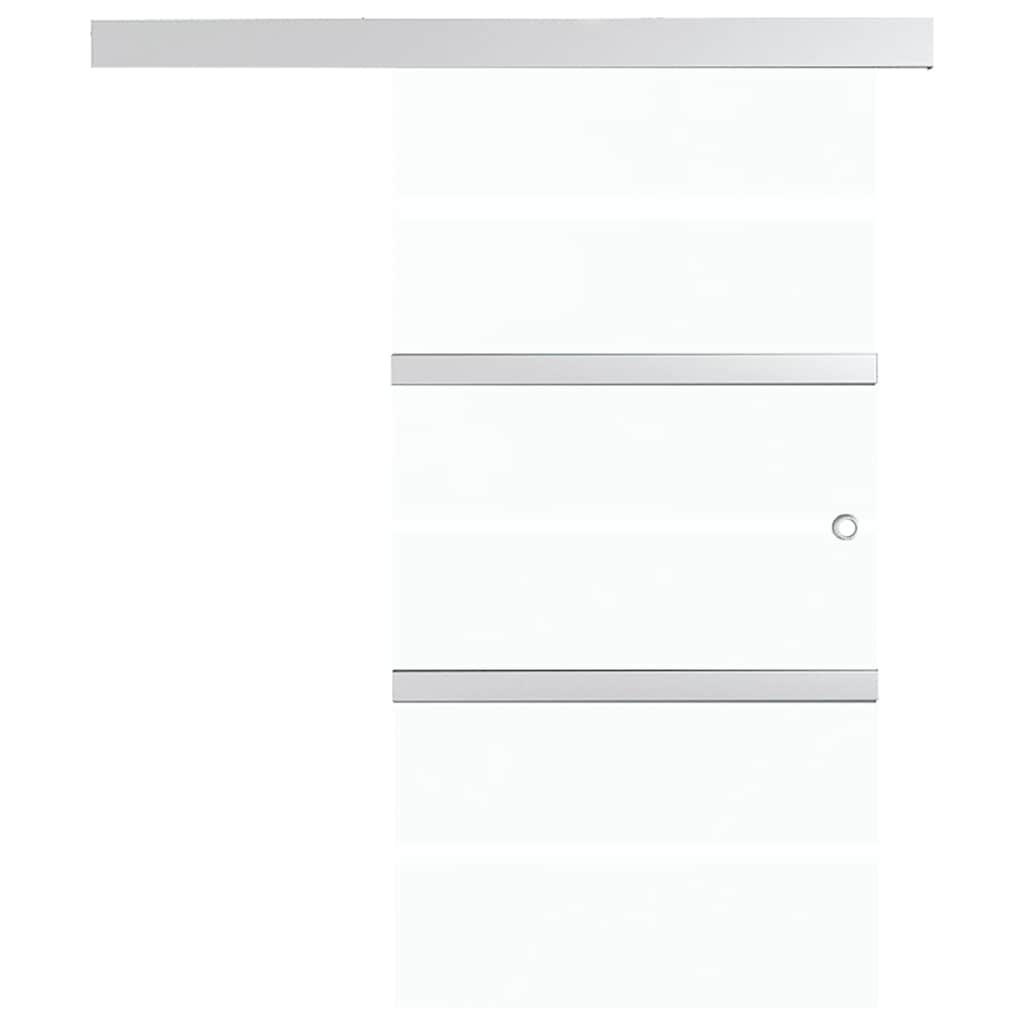 vidaXL Sliding Door ESG Glass and Aluminium 90x205 cm Silver