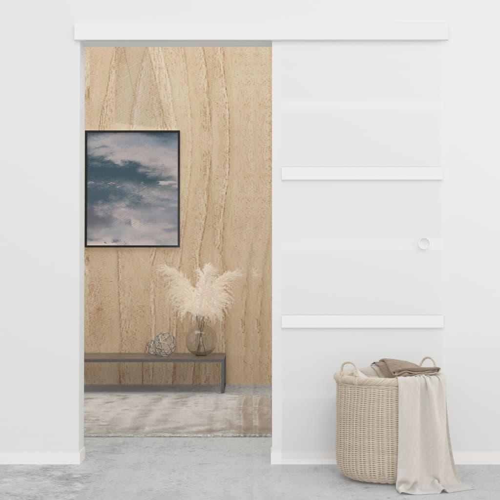 vidaXL Sliding Door with Soft Stops ESG Glass and Aluminium 76x205 cm