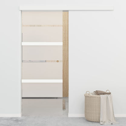 vidaXL Sliding Door with Soft Stops ESG Glass and Aluminium 76x205 cm