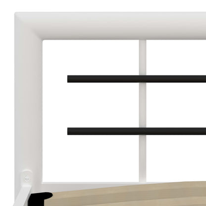 vidaXL Bed Frame without Mattress White and Black Metal 140x200 cm