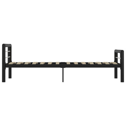 vidaXL Bed Frame | Black and White | Metal | 90 x 200 cm | Bed Frame