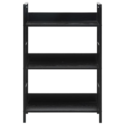 vidaXL 3-Layer Book Shelf Black 60x27.6x90.5 cm Engineered Wood