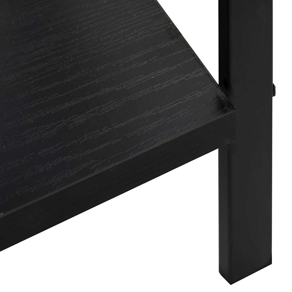 288218 vidaXL 3-Layer Book Shelf Black 60x27,6x90,5 cm Engineered Wood