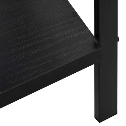 288218 vidaXL 3-Layer Book Shelf Black 60x27,6x90,5 cm Engineered Wood