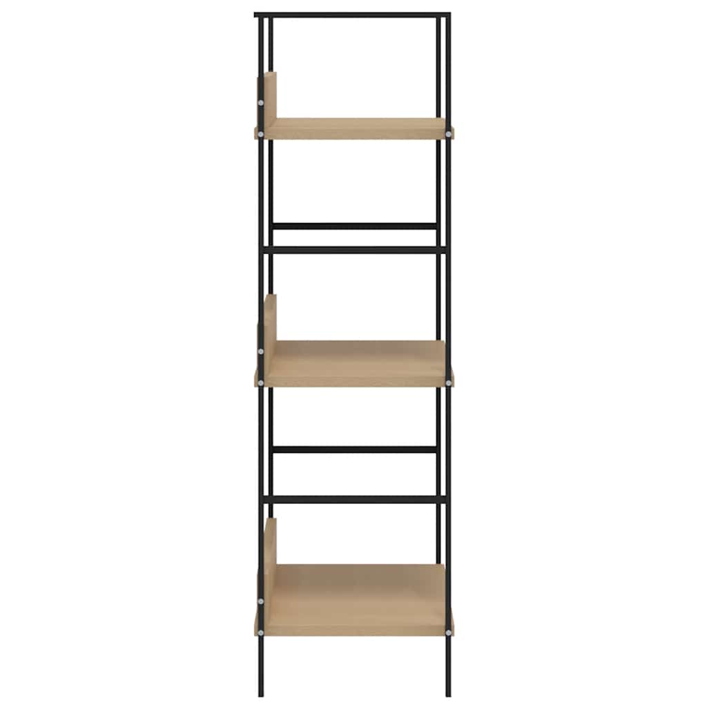 vidaXL 3-Layer Book Shelf Oak 60x27.6x90.5 cm Engineered Wood