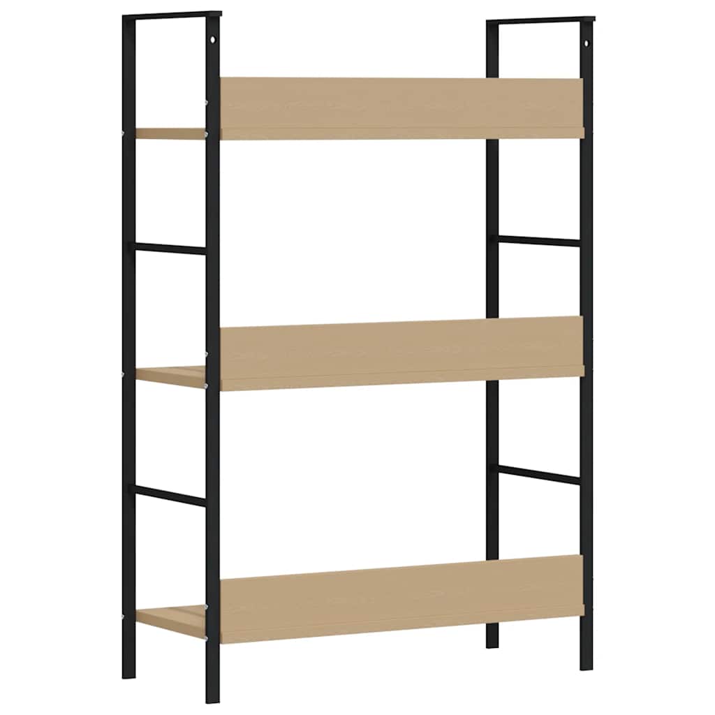 vidaXL 3-Layer Book Shelf Oak 60x27.6x90.5 cm Engineered Wood