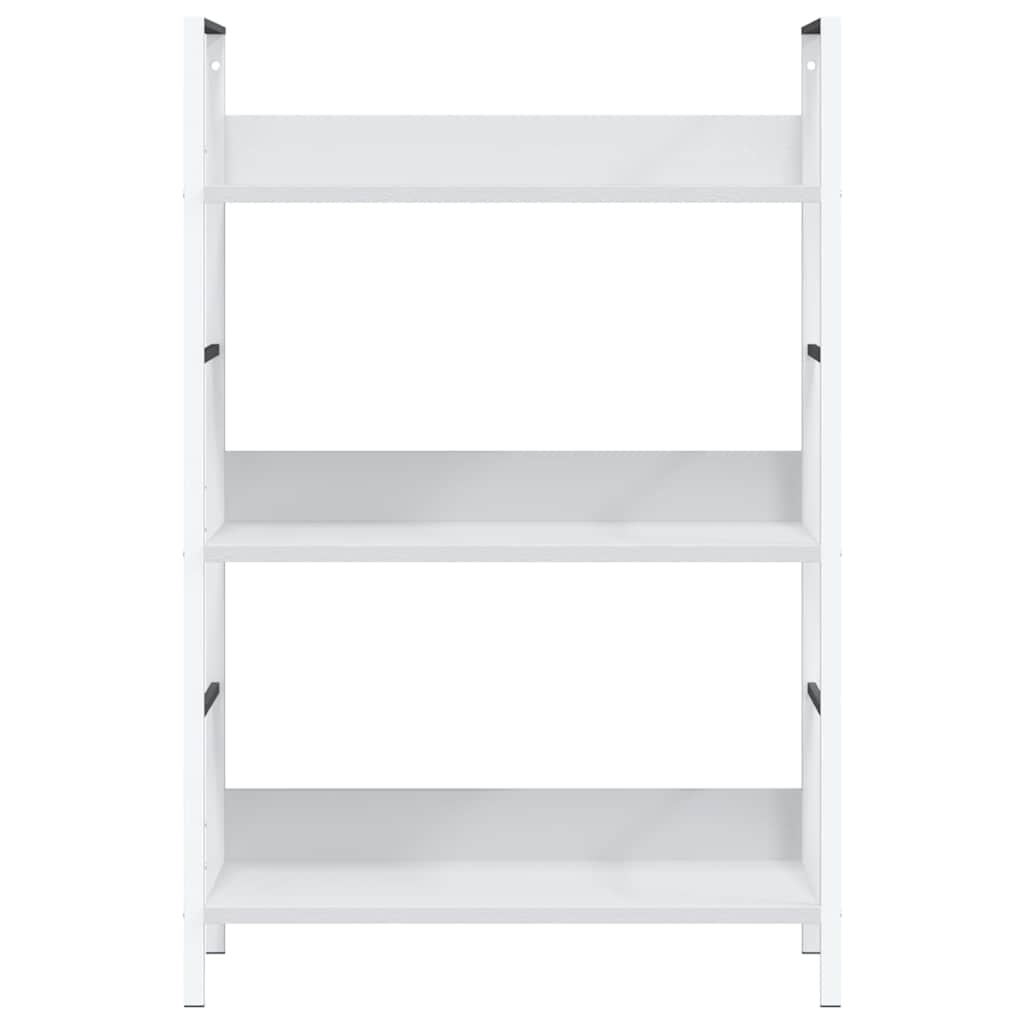 vidaXL 3-Layer Book Shelf White 60x27.6x90.5 cm Engineered Wood