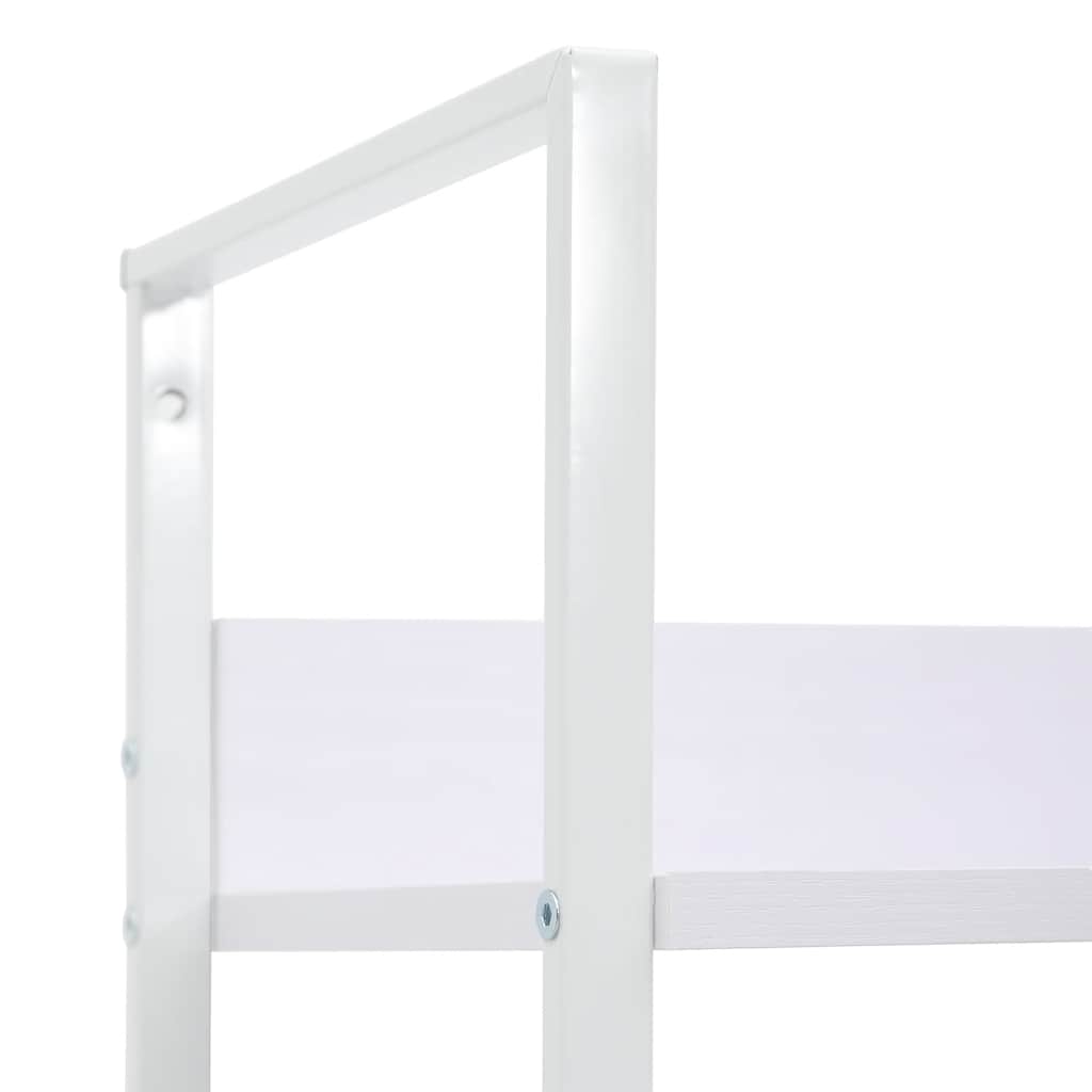 vidaXL 3-Layer Book Shelf White 60x27.6x90.5 cm Engineered Wood