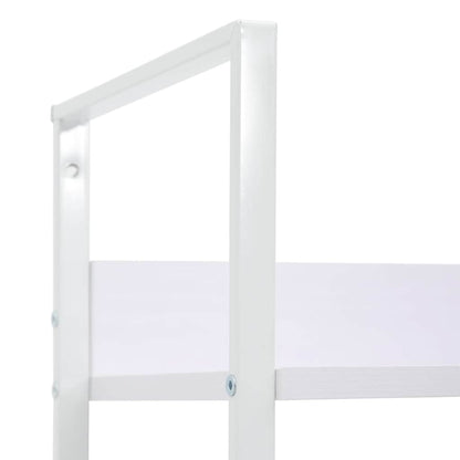 vidaXL 3-Layer Book Shelf White 60x27.6x90.5 cm Engineered Wood