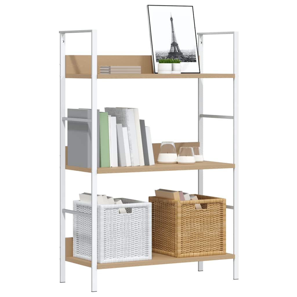 vidaXL 3-Layer Book Shelf Oak 60x27.6x90.5 cm Engineered Wood