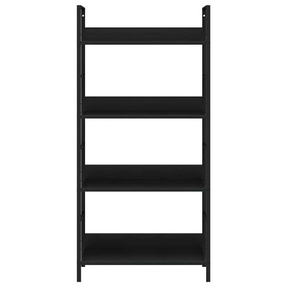 vidaXL 4-Layer Book Shelf Black 60x27.6x124.5 cm Engineered Wood