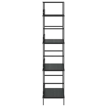 vidaXL 4-Layer Book Shelf Black 60x27.6x124.5 cm Engineered Wood