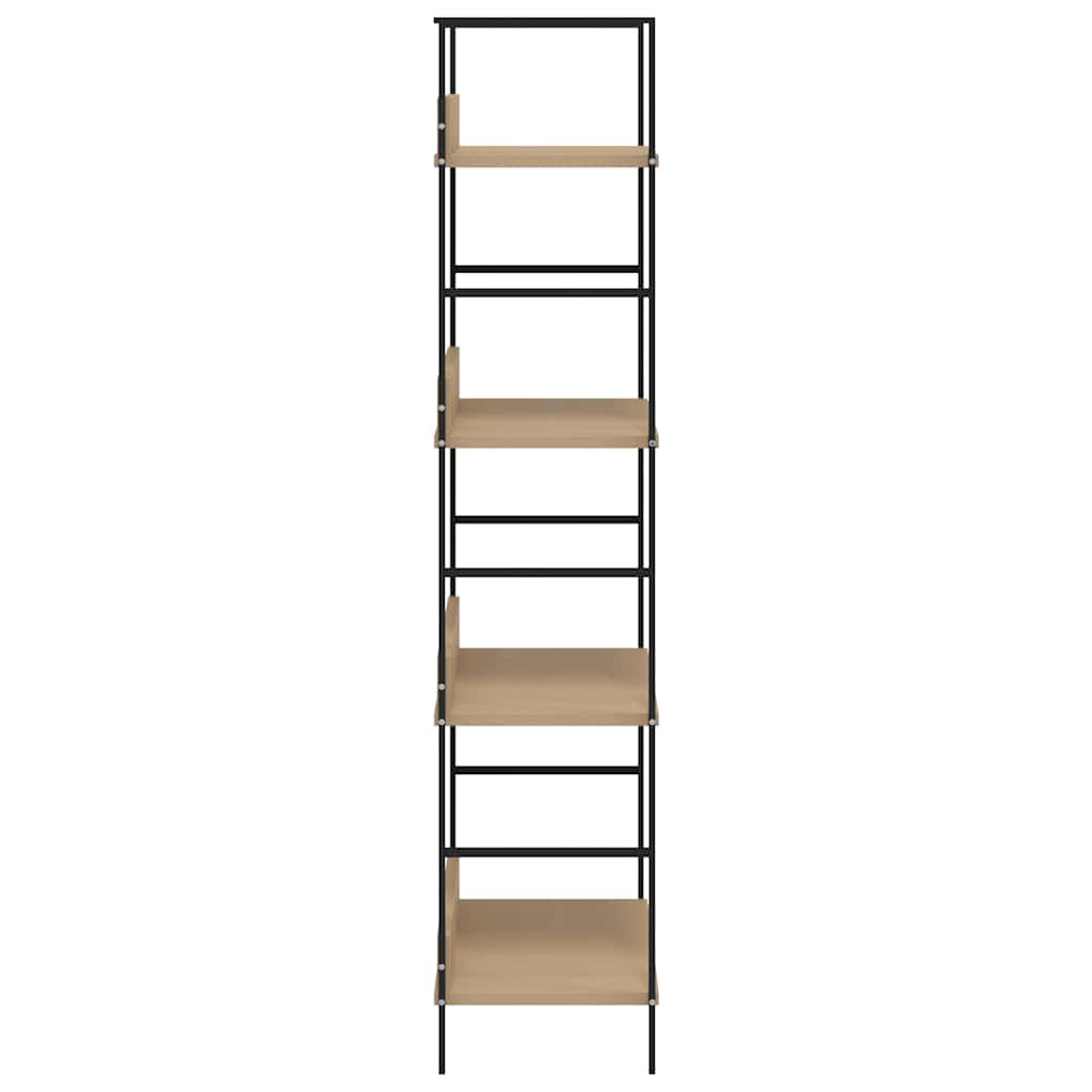 vidaXL 4-Layer Book Shelf Oak 60x27.6x124.5 cm Engineered Wood
