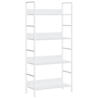 288224 vidaXL 4-Layer Book Shelf White 60x27,6x124,5 cm Engineered Wood