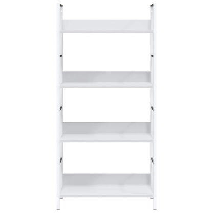 288224 vidaXL 4-Layer Book Shelf White 60x27,6x124,5 cm Engineered Wood