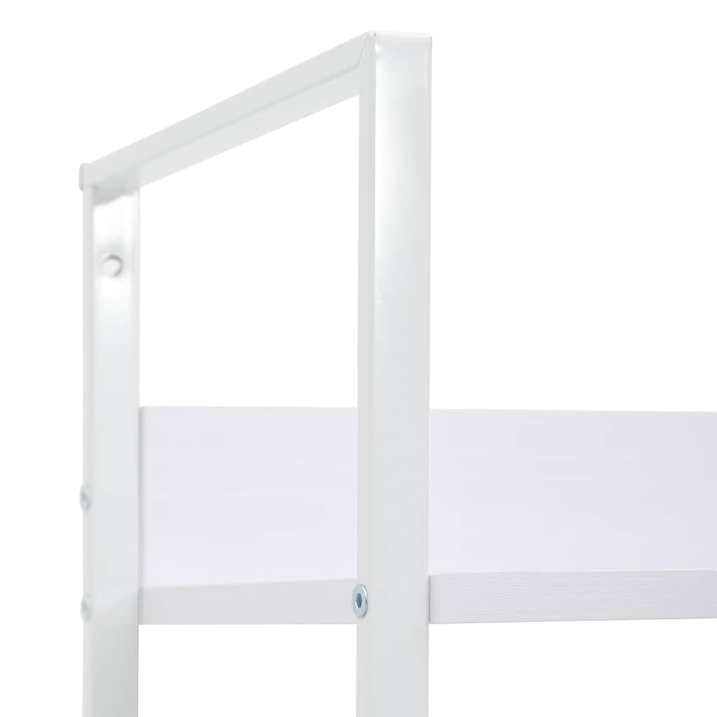 288224 vidaXL 4-Layer Book Shelf White 60x27,6x124,5 cm Engineered Wood