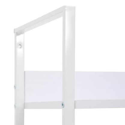 288224 vidaXL 4-Layer Book Shelf White 60x27,6x124,5 cm Engineered Wood