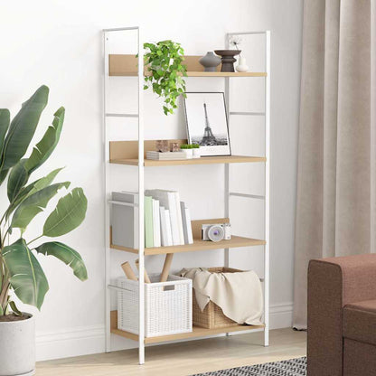 288225 vidaXL 4-Layer Book Shelf Oak 60x27,6x124,5 cm Engineered Wood