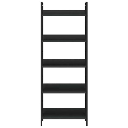 vidaXL 5-Layer Book Shelf Black 60x27.6x158.5 cm Engineered Wood