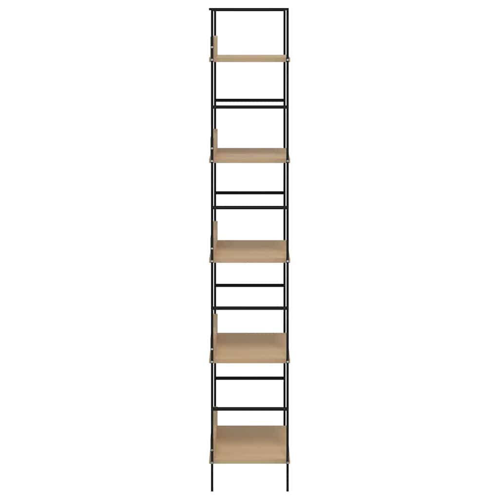 vidaXL 5-Layer Book Shelf Oak 60x27.6x158.5 cm Engineered Wood