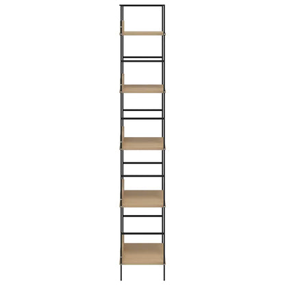 vidaXL 5-Layer Book Shelf Oak 60x27.6x158.5 cm Engineered Wood