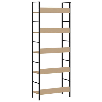 vidaXL 5-Layer Book Shelf Oak 60x27.6x158.5 cm Engineered Wood