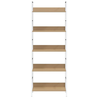 288229 vidaXL 5-Layer Book Shelf Oak 60x27,6x158,5 cm Engineered Wood