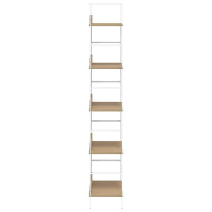 vidaXL 5-Layer Book Shelf Oak 60x27.6x158.5 cm Engineered Wood