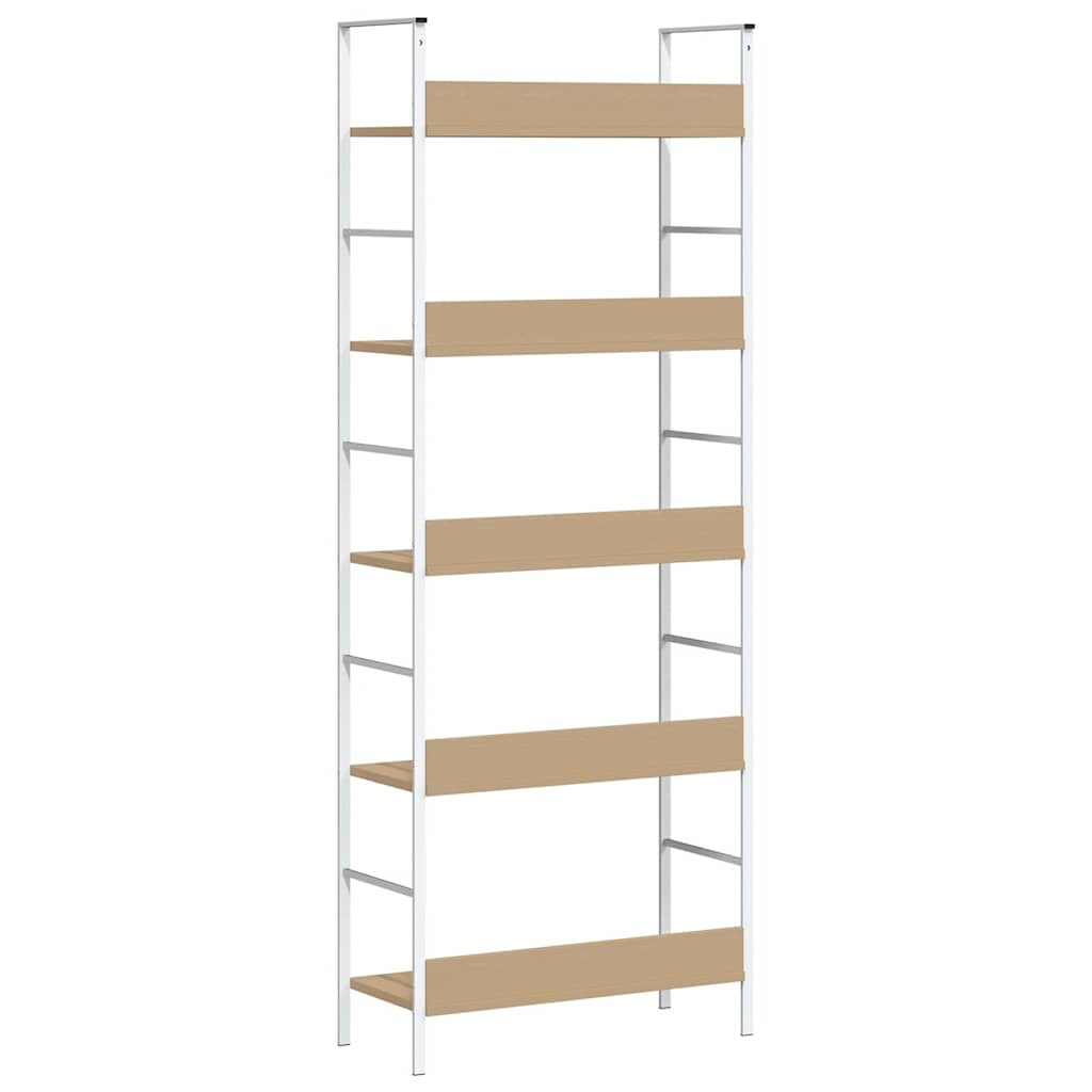 vidaXL 5-Layer Book Shelf Oak 60x27.6x158.5 cm Engineered Wood