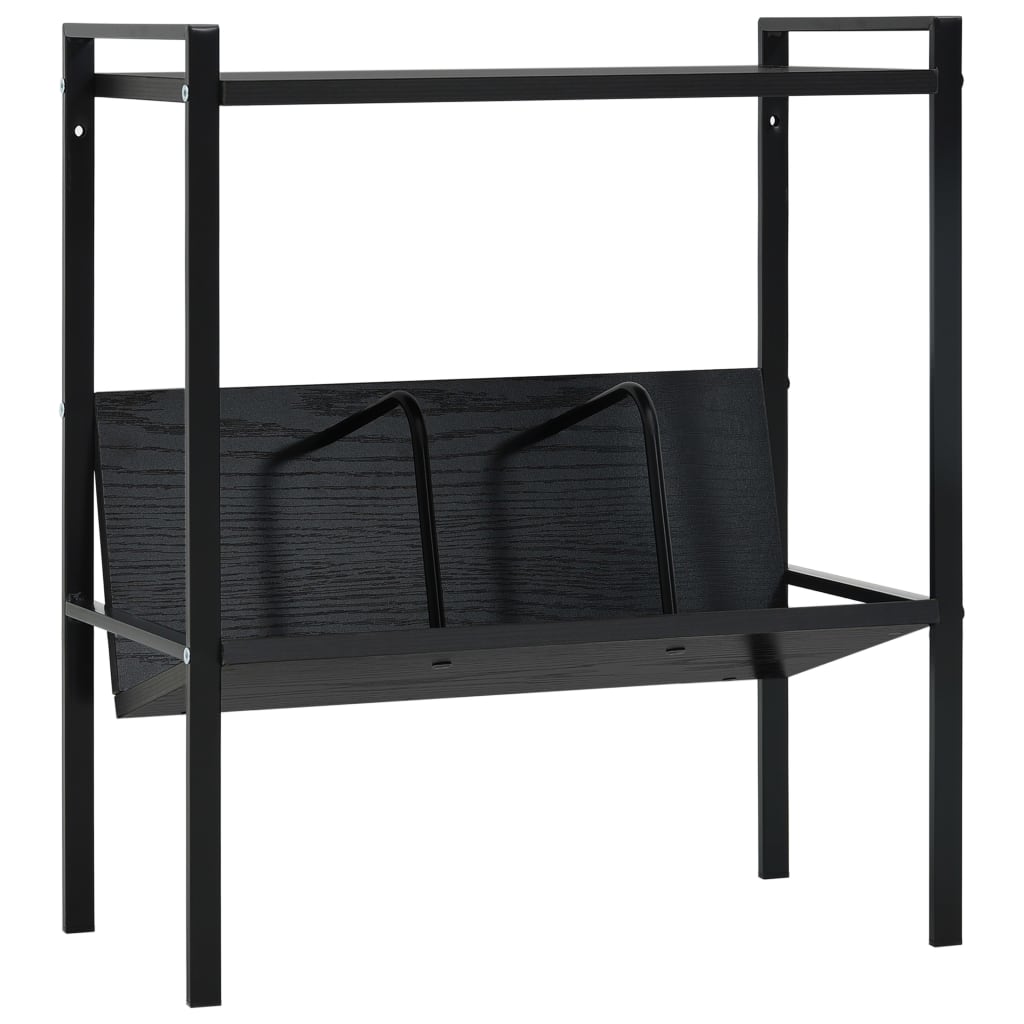 vidaXL Book Shelf | Black | Engineered wood, steel | Compact | Book Shelf