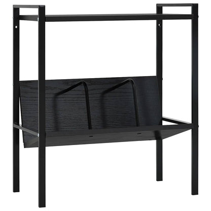 288230 vidaXL 2-Layer Book Shelf Black 52x28x59 cm Engineered Wood