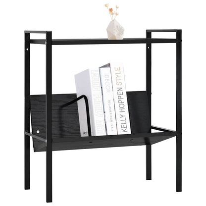 vidaXL Book Shelf | Black | Engineered wood, steel | Compact | Book Shelf