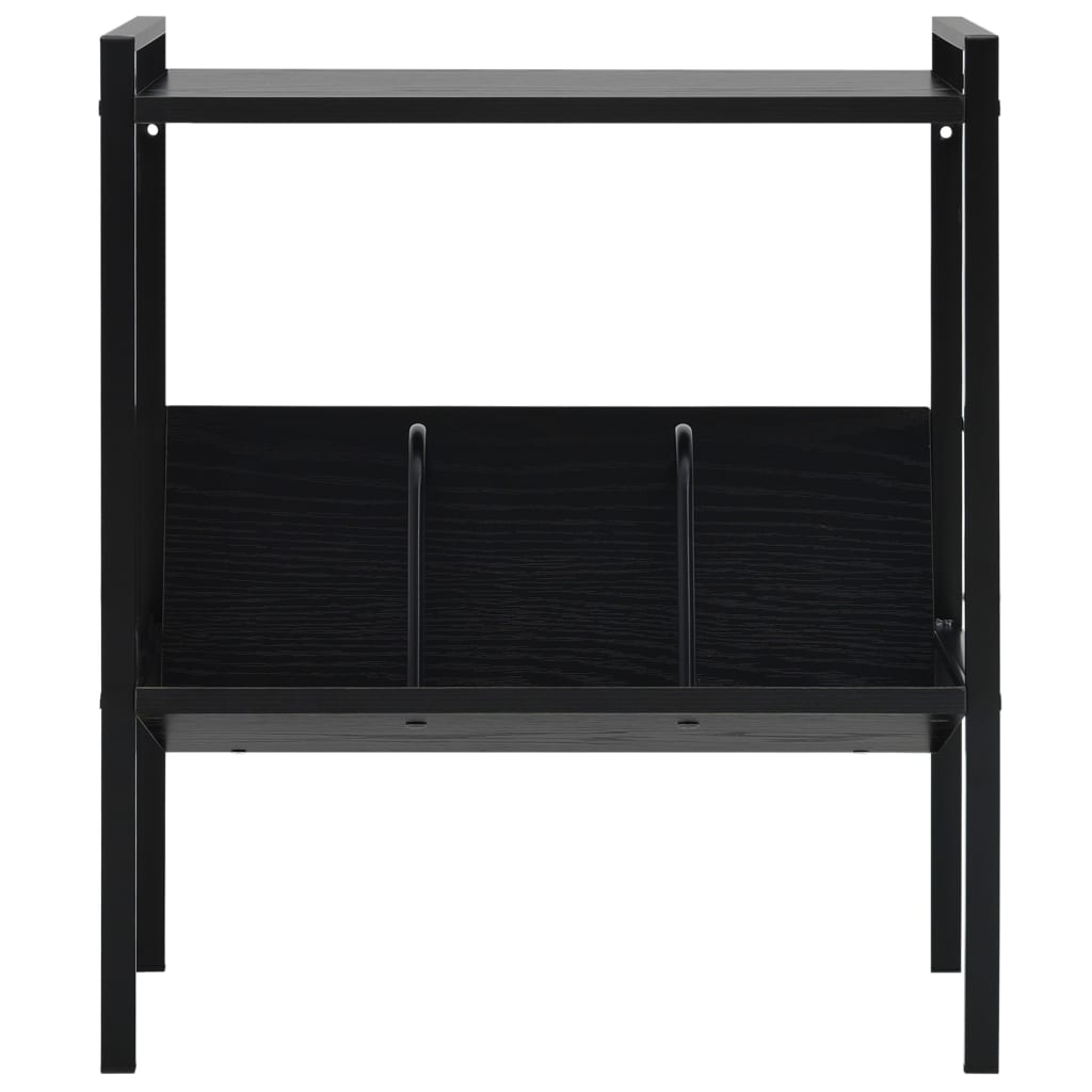 vidaXL Book Shelf | Black | Engineered wood, steel | Compact | Book Shelf