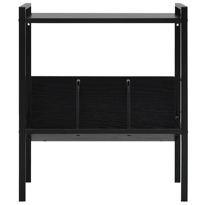 288230 vidaXL 2-Layer Book Shelf Black 52x28x59 cm Engineered Wood