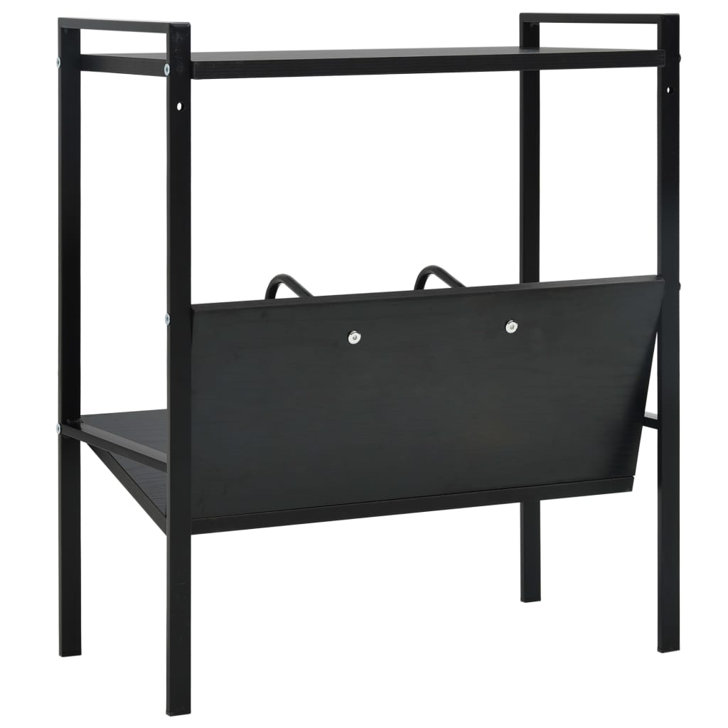 vidaXL Book Shelf | Black | Engineered wood, steel | Compact | Book Shelf