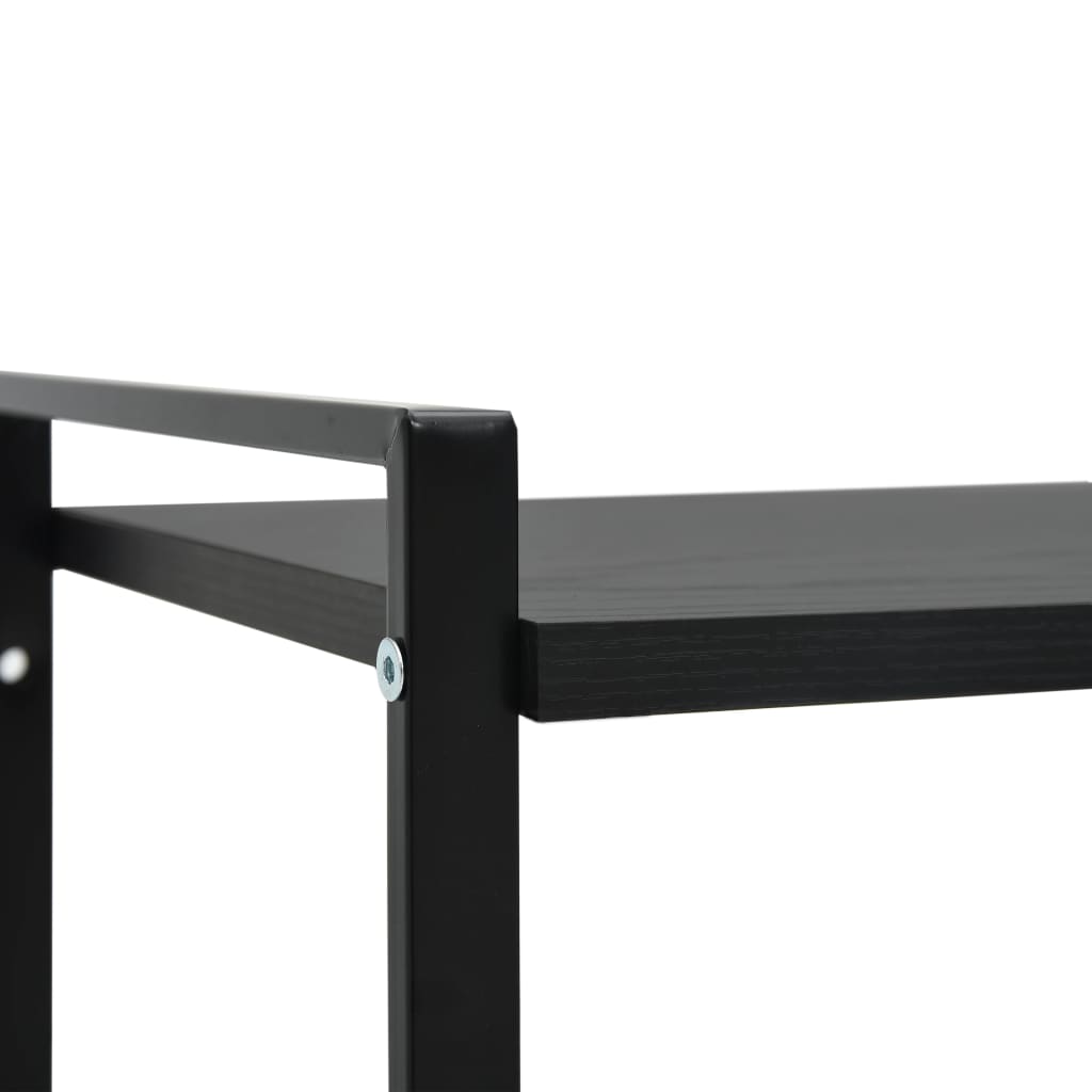 vidaXL Book Shelf | Black | Engineered wood, steel | Compact | Book Shelf