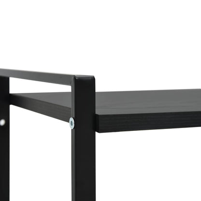 vidaXL Book Shelf | Black | Engineered wood, steel | Compact | Book Shelf