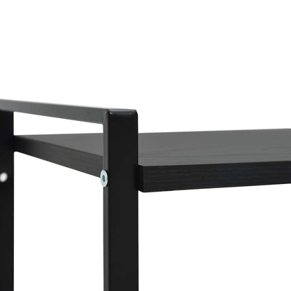 288230 vidaXL 2-Layer Book Shelf Black 52x28x59 cm Engineered Wood
