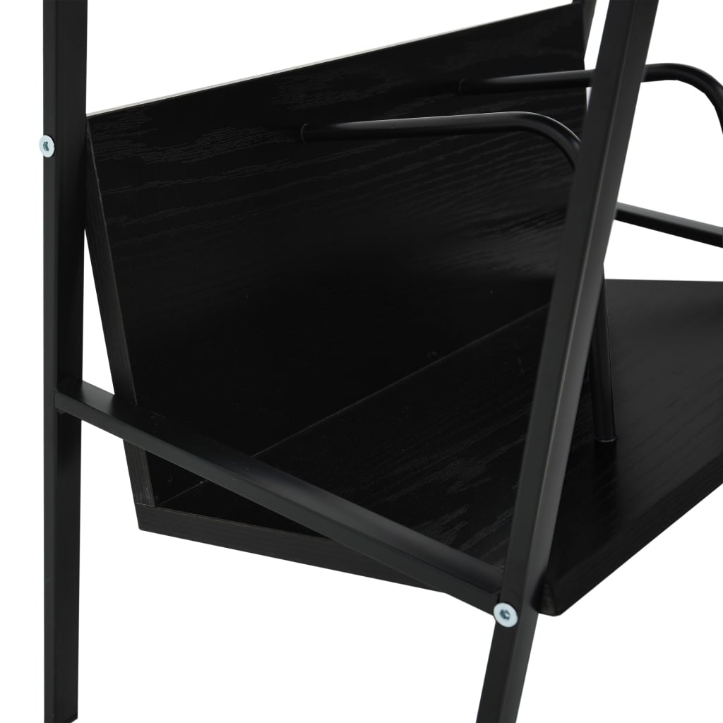 vidaXL Book Shelf | Black | Engineered wood, steel | Compact | Book Shelf