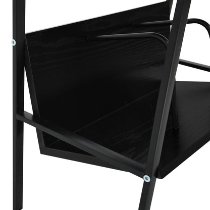 vidaXL Book Shelf | Black | Engineered wood, steel | Compact | Book Shelf