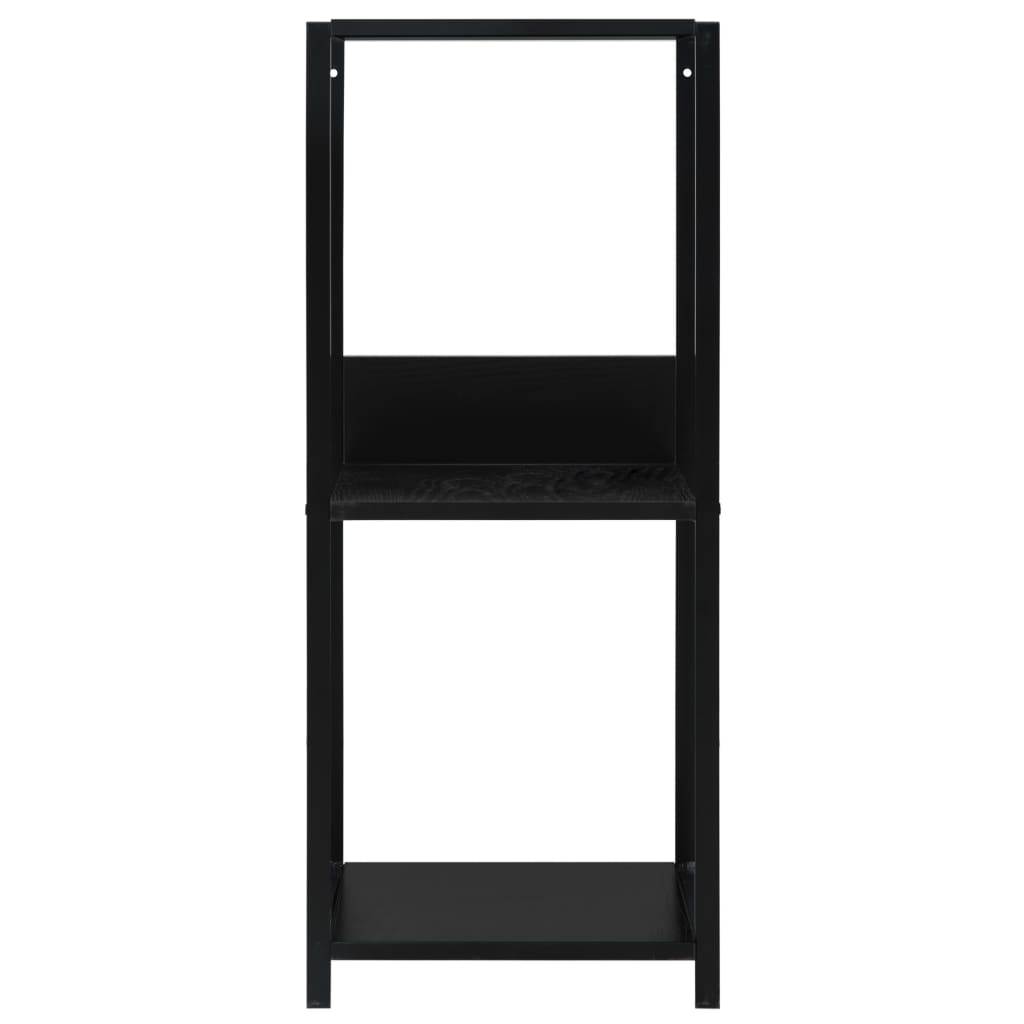 288232 vidaXL Small Straight Book Shelf Black 33,5x39,6x79,7 cm Engineered Wood