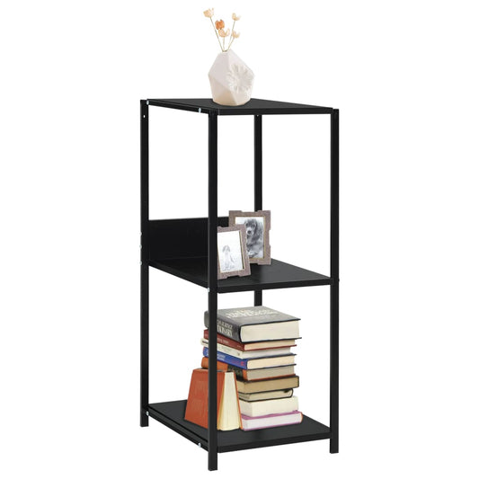 288232 vidaXL Small Straight Book Shelf Black 33,5x39,6x79,7 cm Engineered Wood