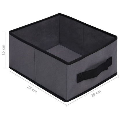 vidaXL Storage Cabinet with 6 Drawers 55x29x55 cm Grey Steel