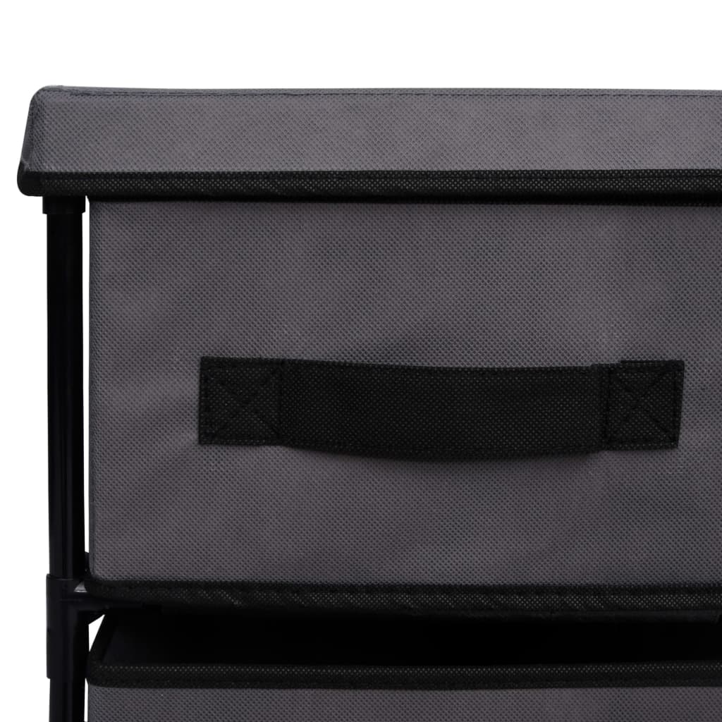 vidaXL Storage Cabinet with 6 Drawers 55x29x55 cm Grey Steel