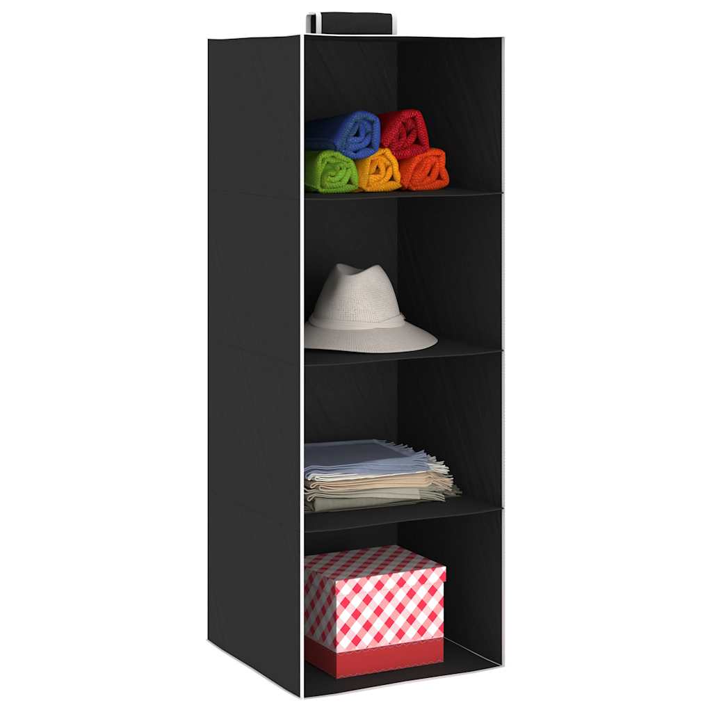 vidaXL Hanging Closet Organisers 2 pcs with 4 Shelves Fabric